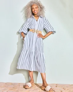 Striped Cotton-Gauze Shirtdress