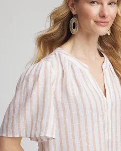 Striped Linen Popover Shirt
