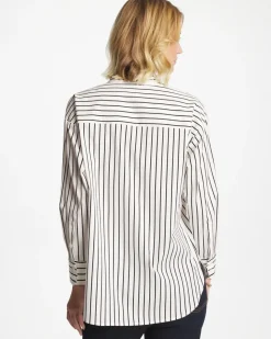 Striped Poplin Applique Tunic