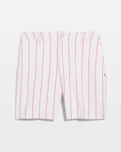 Striped Rivet Denim Trouser Shorts