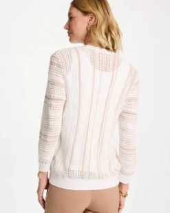 Striped Stitchy Cardigan