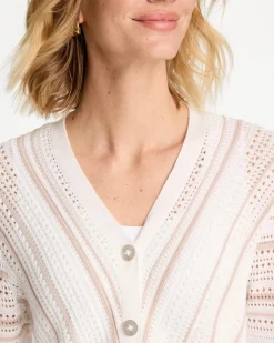 Striped Stitchy Cardigan