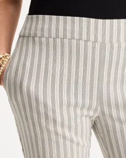 Striped Straight Crop Pant