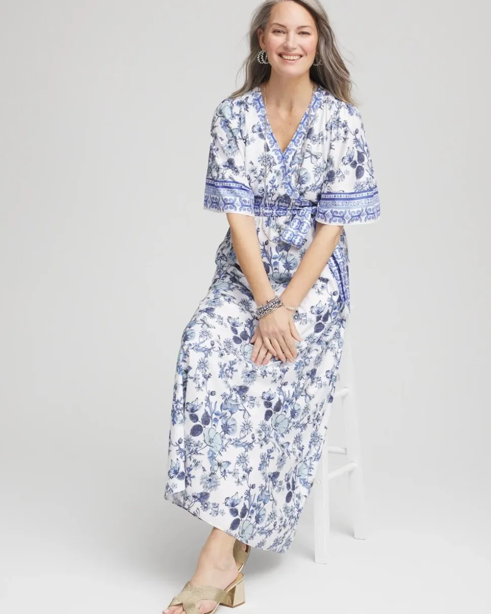 Surplice Matte Satin Maxi Dress
