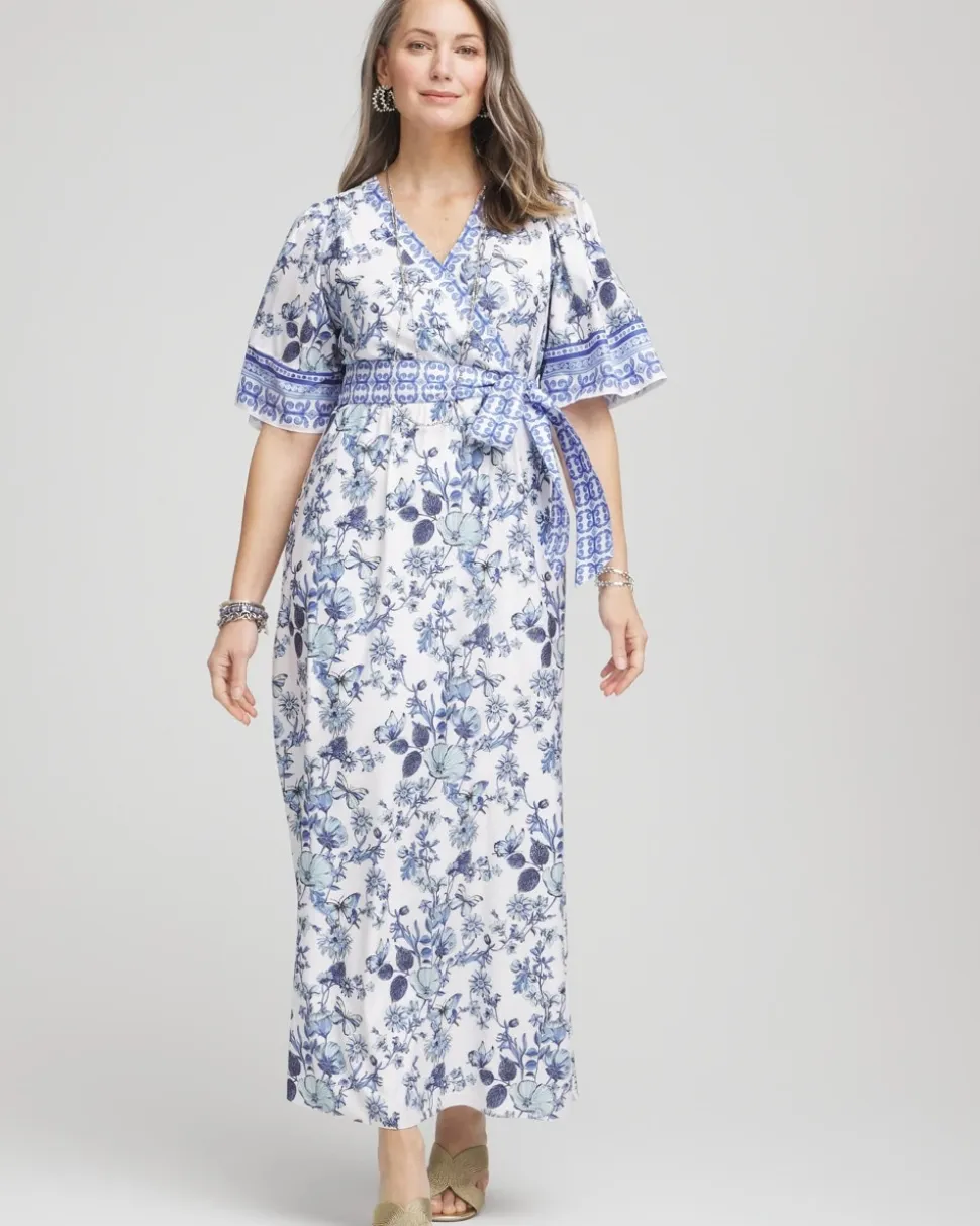 Surplice Matte Satin Maxi Dress