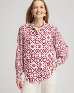 Tencel Blend Dolman-Sleeved Shirt
