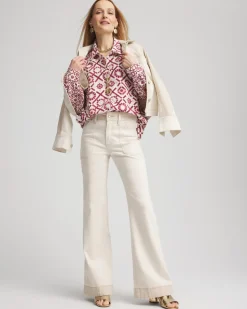 Tencel Blend Dolman-Sleeved Shirt