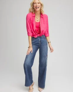 Tencel™ Denim Button-front Shirt