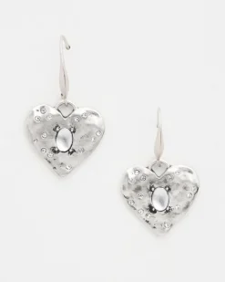 Textured Heart Earrings