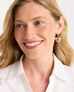 Textured Heart Earrings