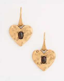 Textured Heart Earrings