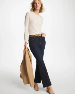 Textured Long Sleeve Cowlneck Tee