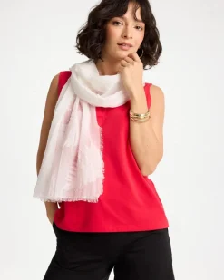 Textured Palms Oblong Scarf
