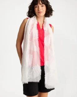 Textured Palms Oblong Scarf