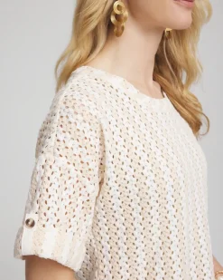 Textured Roll Cuff Tee