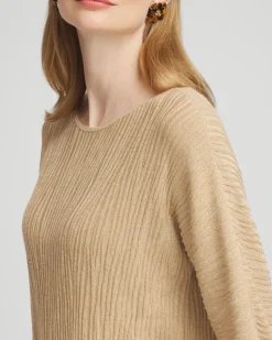 Textured Zebra Print Dolman Sleeve Sweater
