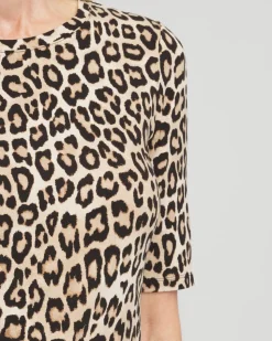 The Touch of Cool™ Leopard Elbow Sleeve Layering Tee