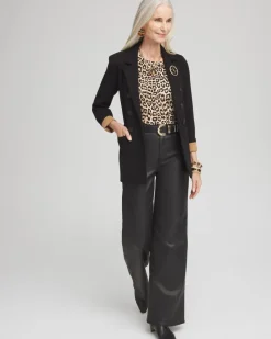 The Touch of Cool™ Leopard Elbow Sleeve Layering Tee