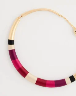 Thread Wrapped Collar Necklace