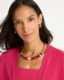 Thread Wrapped Collar Necklace