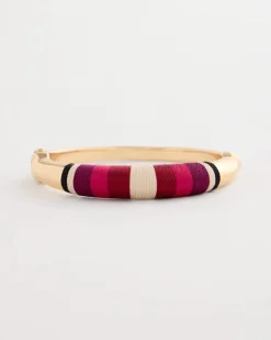 Thread Wrapped Hinge Cuff Bracelet