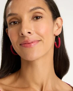 Thread Wrapped Hoop Earrings
