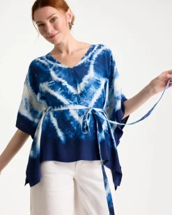 Tie Dye Belted Poncho
