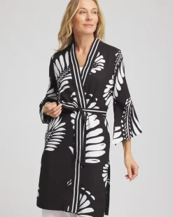 Tie-Front Long Kimono