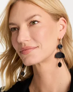 Tiered Raffia Drop Earrings