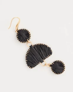 Tiered Raffia Drop Earrings