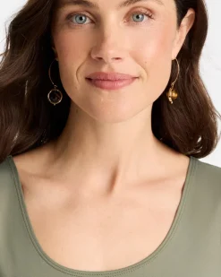 Tiger’s Eye Threader Earrings