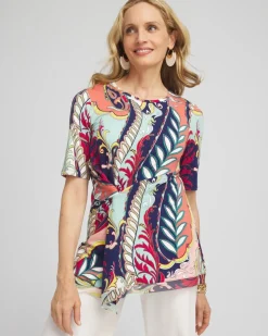 Touch of Cool™ Abstract Draped Tunic