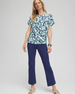Touch of Cool™ Floral Banded Hem Top