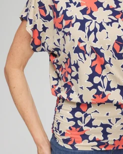 Touch of Cool™ Floral Banded Hem Top