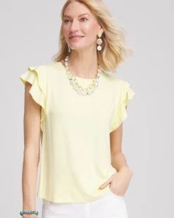 Touch of Cool™ Flutter Sleeve Tee