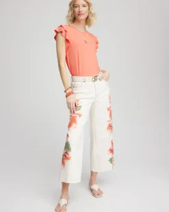 Touch of Cool™ Flutter Sleeve Tee