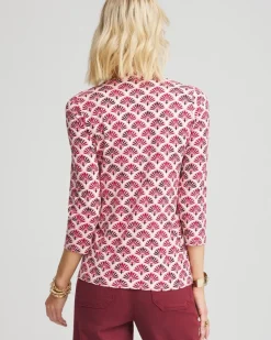 Touch of Cool™ Geo 3/4-Sleeve Tee