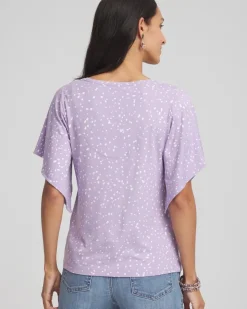 Touch of Cool™ Handkerchief-Sleeve V-Neck Tee