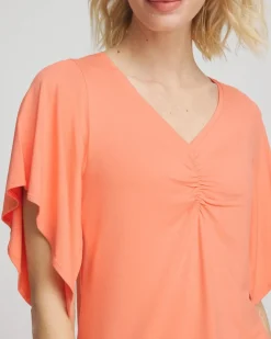 Touch of Cool™ Handkerchief-Sleeve V-Neck Tee