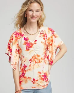 Touch of Cool™ Handkerchief-Sleeve V-Neck Tee