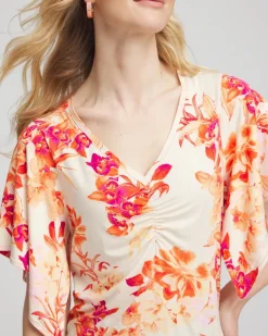 Touch of Cool™ Handkerchief-Sleeve V-Neck Tee