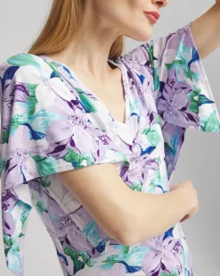 Touch of Cool™ Lily Handkerchief-Sleeve V-Neck Tee
