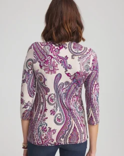 Touch of Cool™ Paisley 3/4 Sleeve Tee