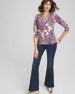 Touch of Cool™ Paisley 3/4 Sleeve Tee