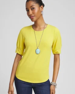 Touch of Cool™ Pleated Roll Cuff Tee