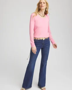 Touch of Cool™ Shirred Shoulder Tee