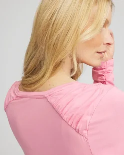 Touch of Cool™ Shirred Shoulder Tee