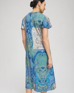 Trapunto Midi Jersey-Knit Dress