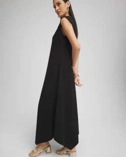 Trapunto Placket Midi Dress