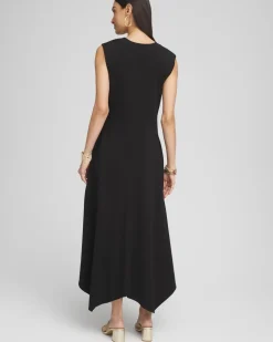Trapunto Placket Midi Dress